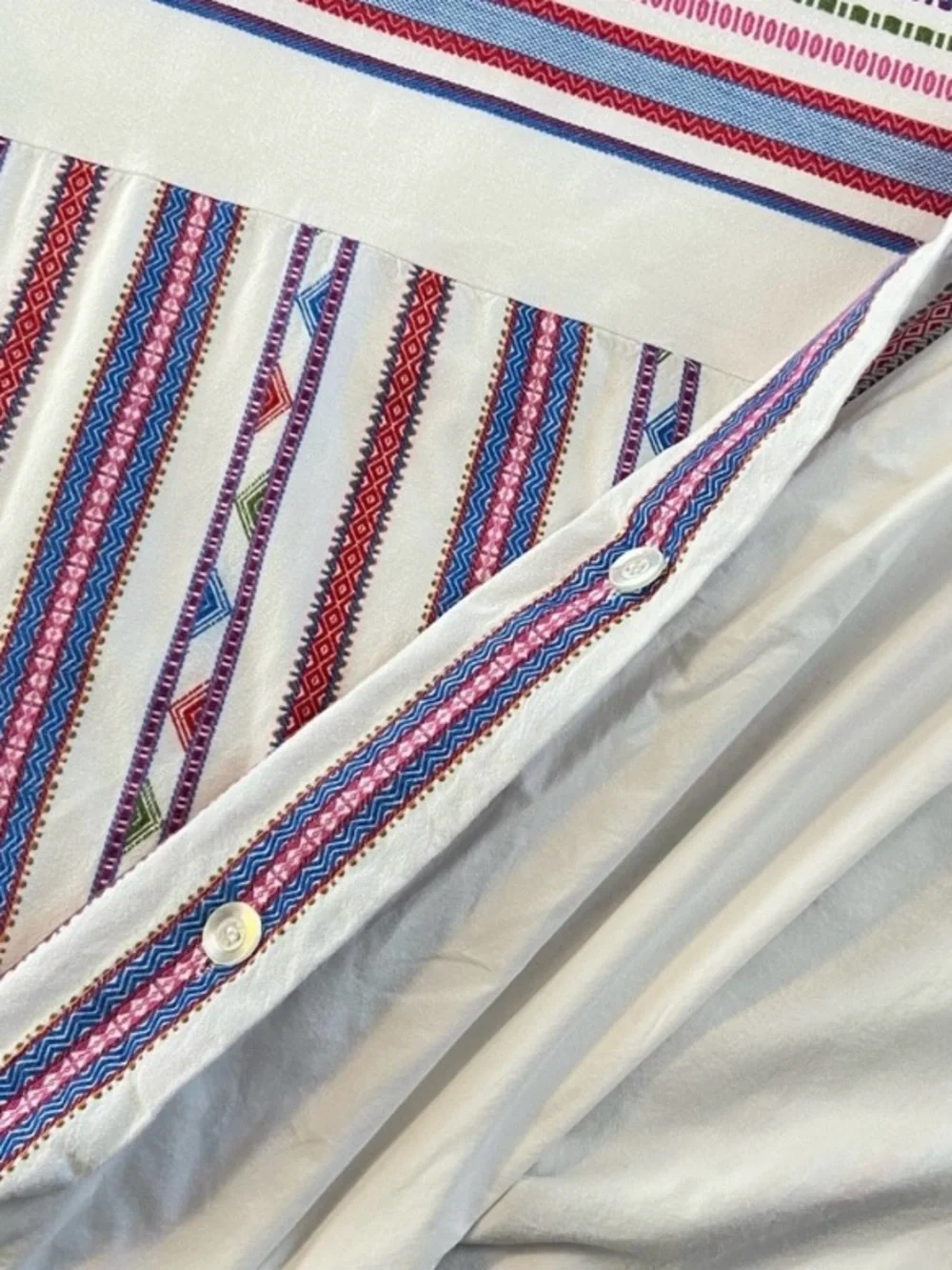 Anthropologie Woven Rosado Duvet Cover And Pillow Shams Set